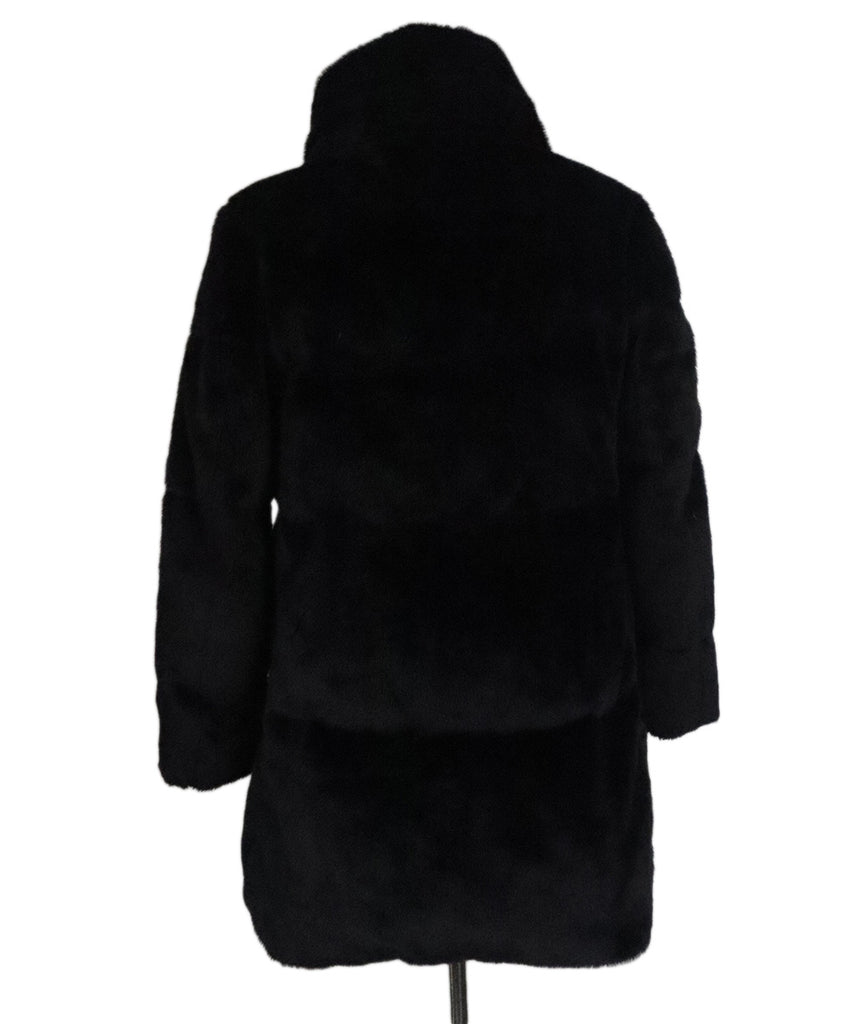 Herno Black Faux Fur Coat 2