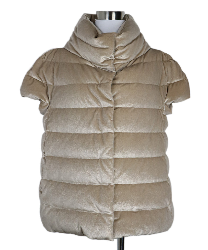Herno Champagne Velour Shortsleeve Jacket 