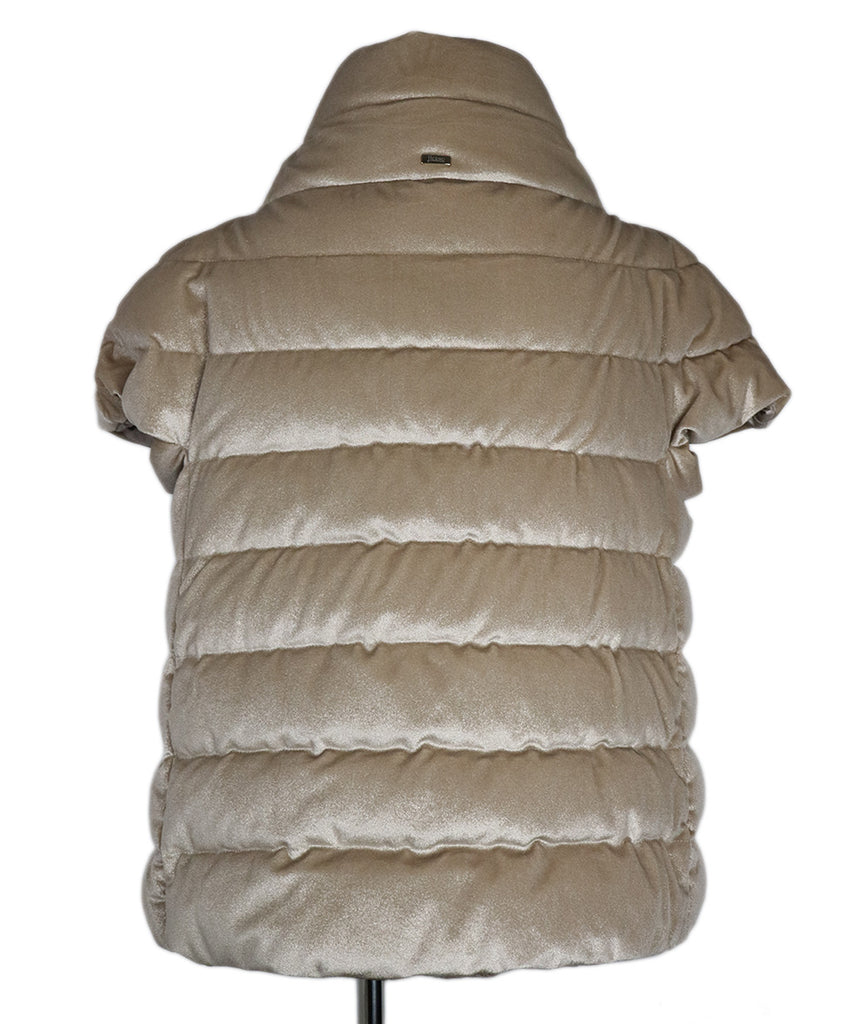 Herno Champagne Velour Shortsleeve Jacket 2