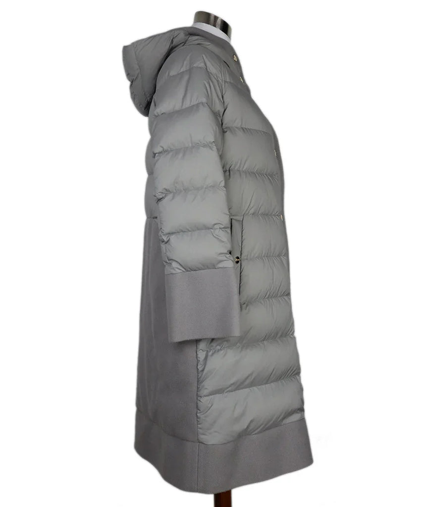 Herno Grey Down & Wool Coat sz 8 - Michael's Consignment NYC
