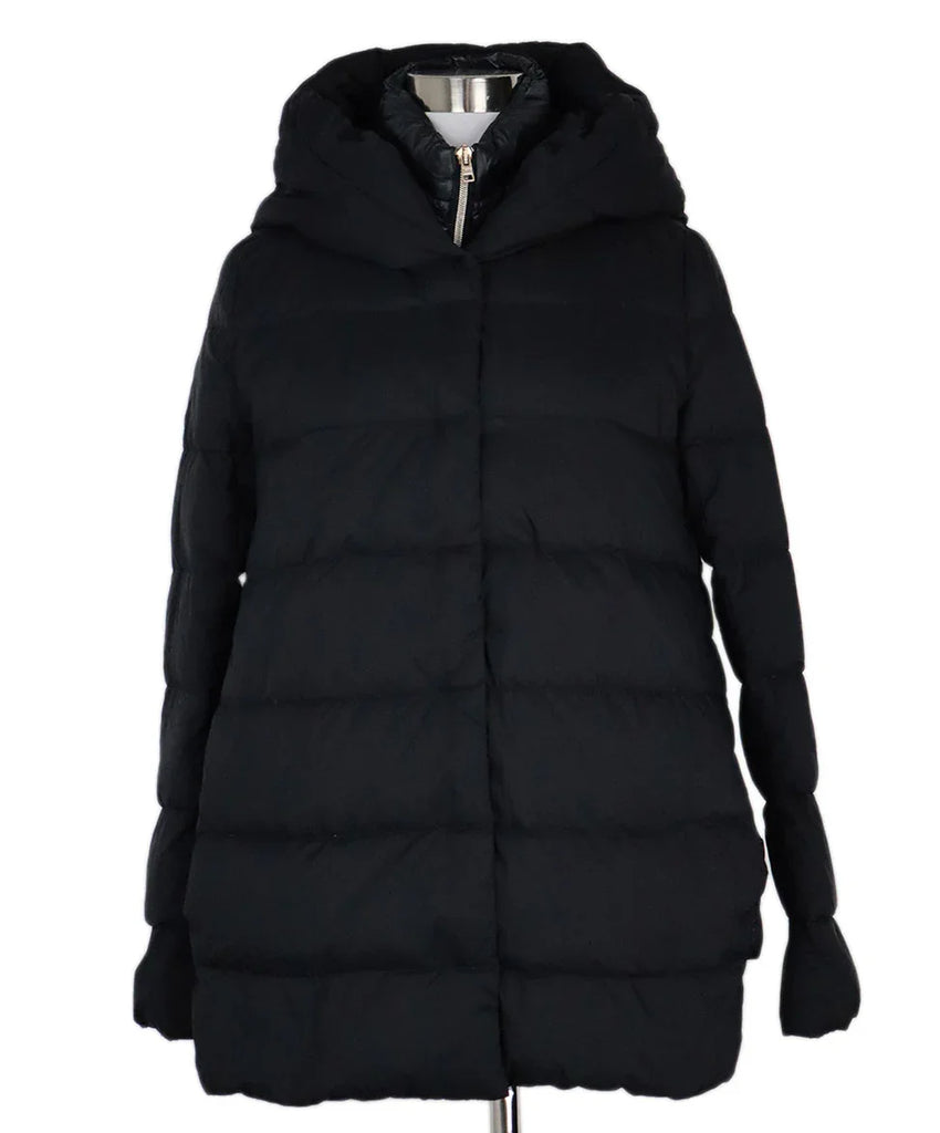Herno Black Down Puffer Coat sz 6 - Michael's Consignment NYC