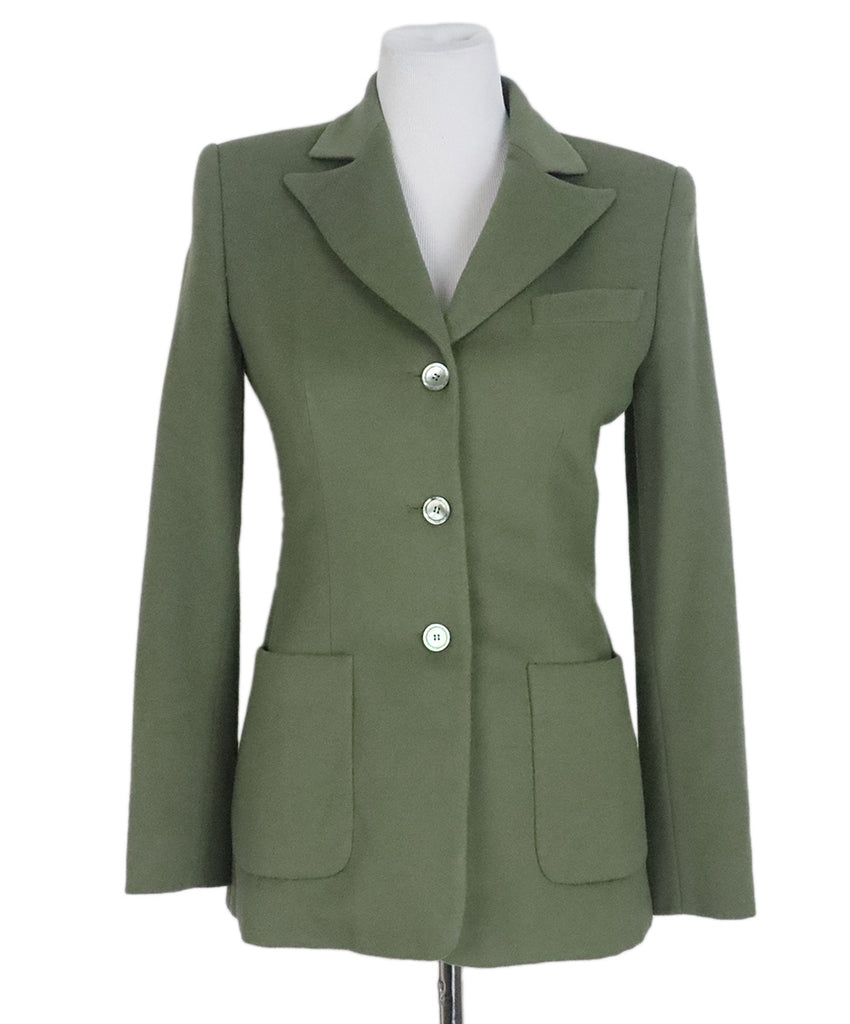 Herno Olive Green Wool Jacket 