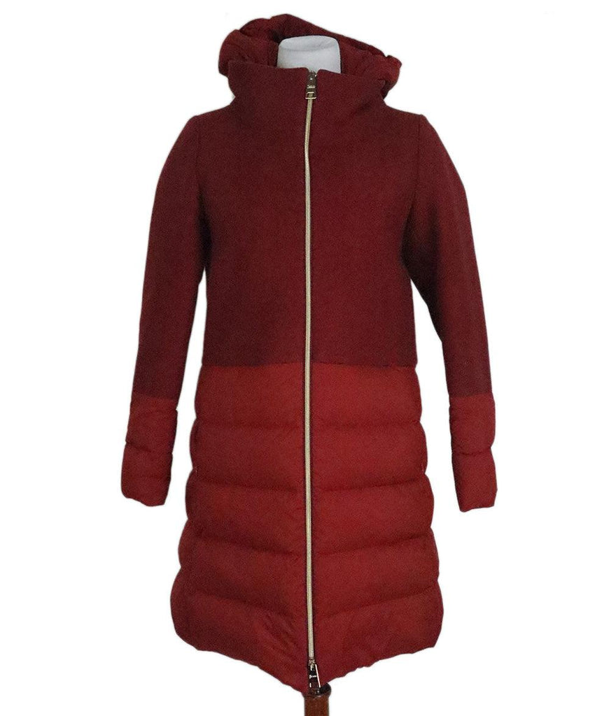 Herno Red Wool & Down Coat sz 6 - Michael's Consignment NYC