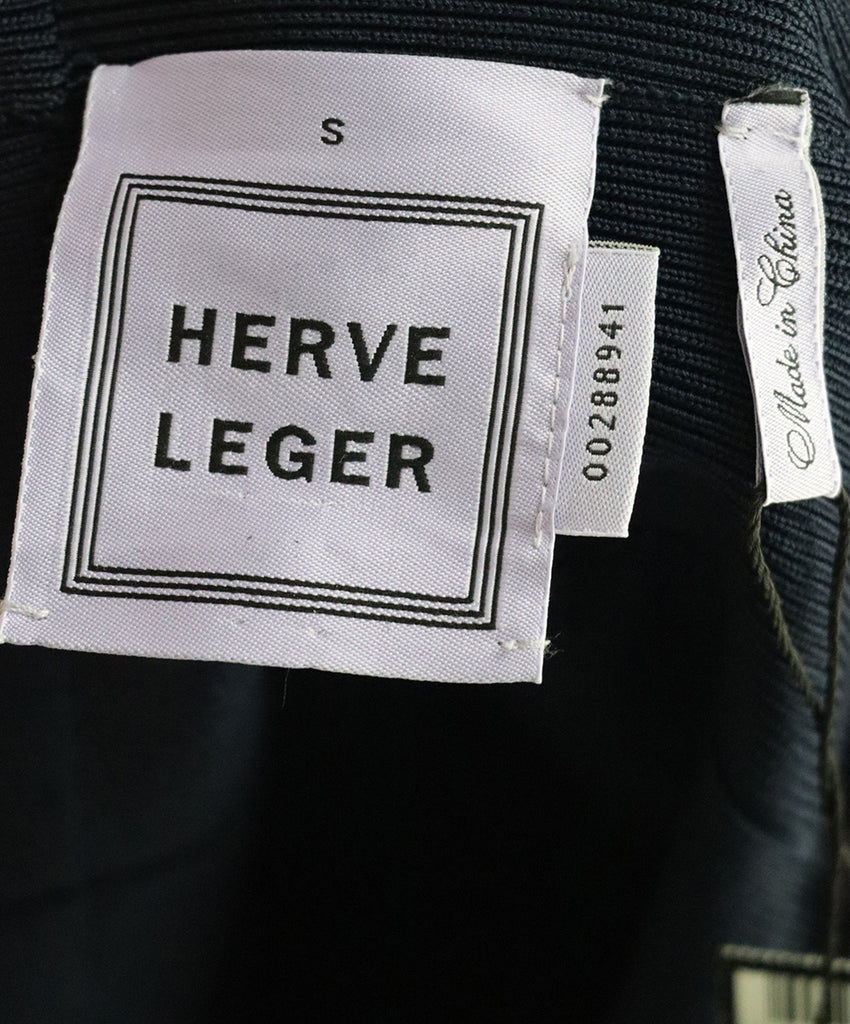 Herve Leger Navy Rayon Skirt 3