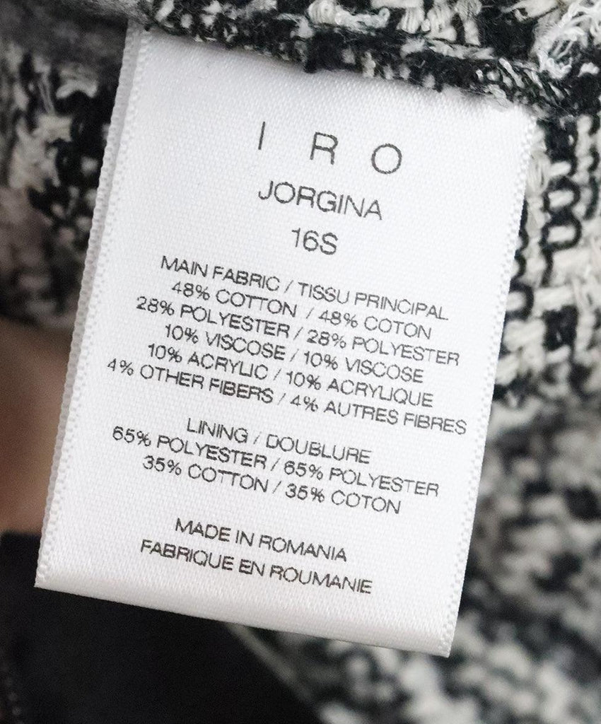 IRO Black & Ivory Knit Skirt sz 2 - Michael's Consignment NYC