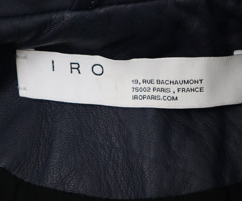 IRO Blue Leather Motorcycle Jacket 3