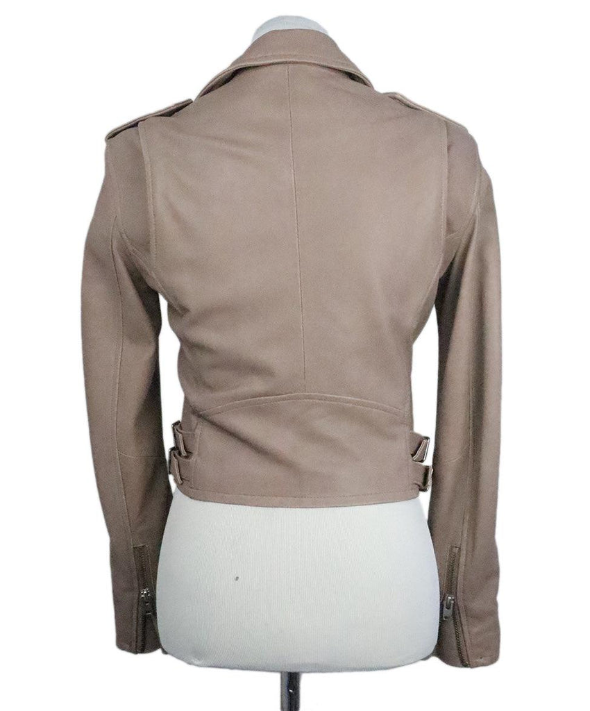 IRO Taupe Leather Jacket sz 2 - Michael's Consignment NYC