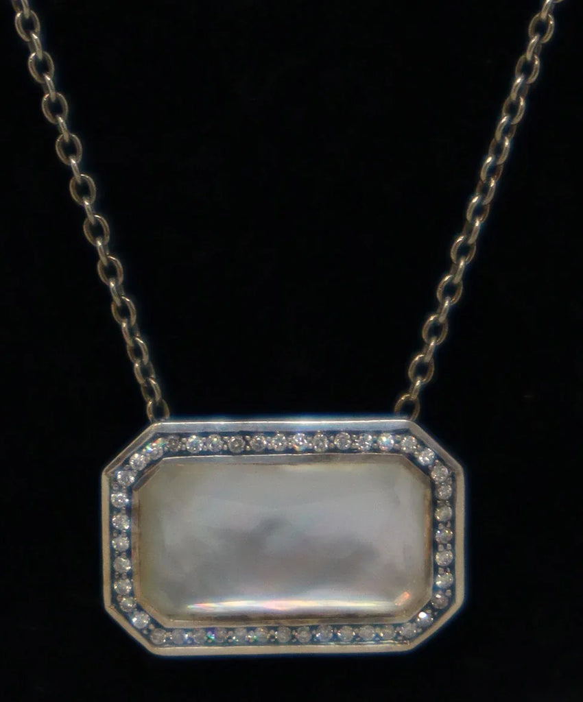 Ippolita Sterling Silver Diamond & Mother of Pearl Necklace - Michael's Consignment NYC