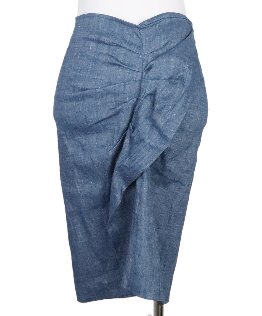 Isabel Marant Blue Linen Ruffle Skirt 