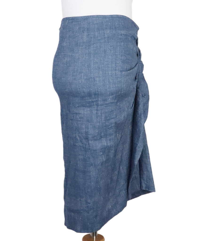 Isabel Marant Blue Linen Ruffle Skirt 1