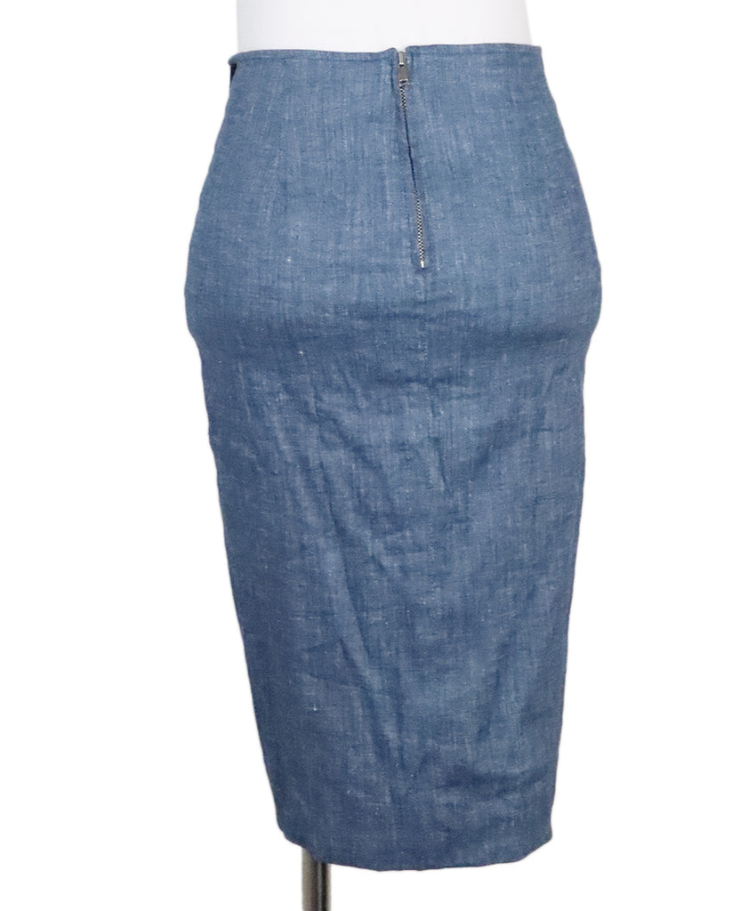Isabel Marant Blue Linen Ruffle Skirt 2