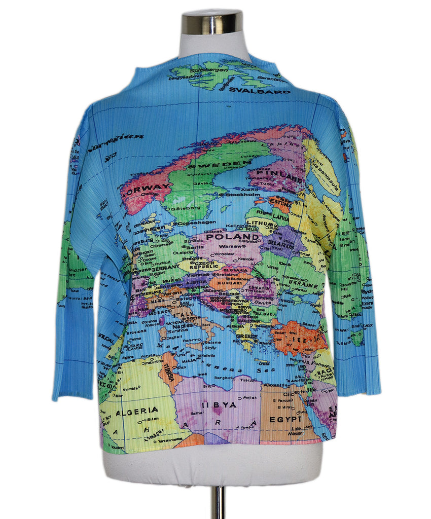 Issey Miyake Atlas Print Blouse 