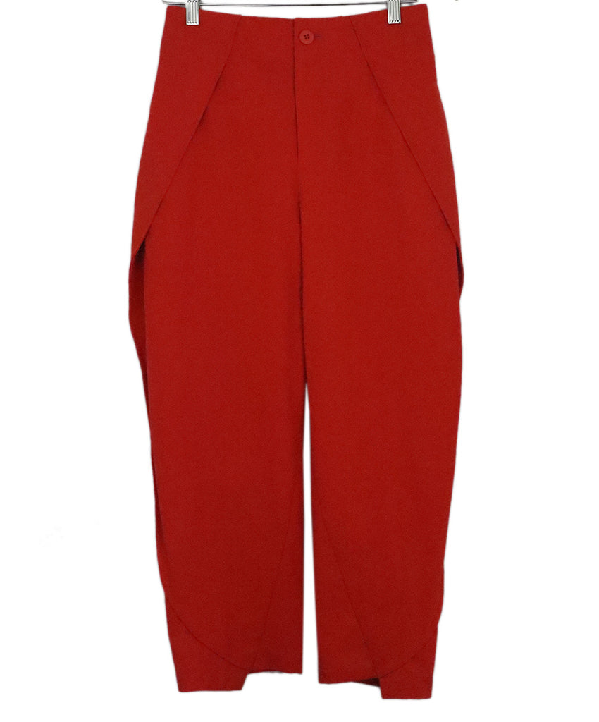 Issey Miyake Red Cotton Pants 