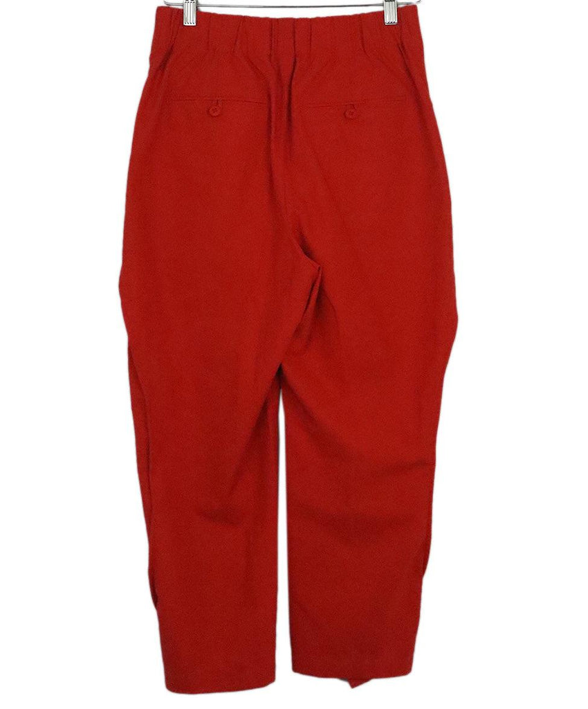 Issey Miyake Red Cotton Pants 1