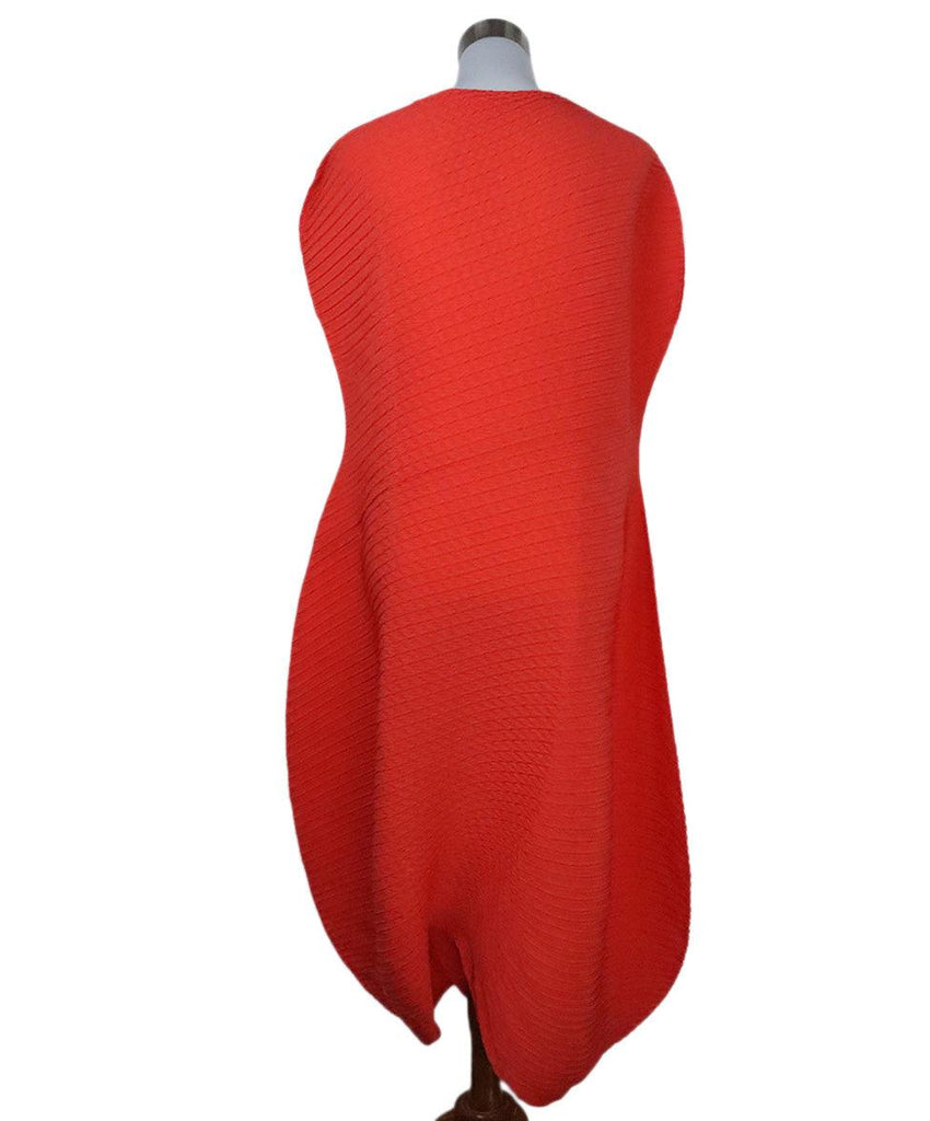 Issey Miyake Coral Pleated Dress 2