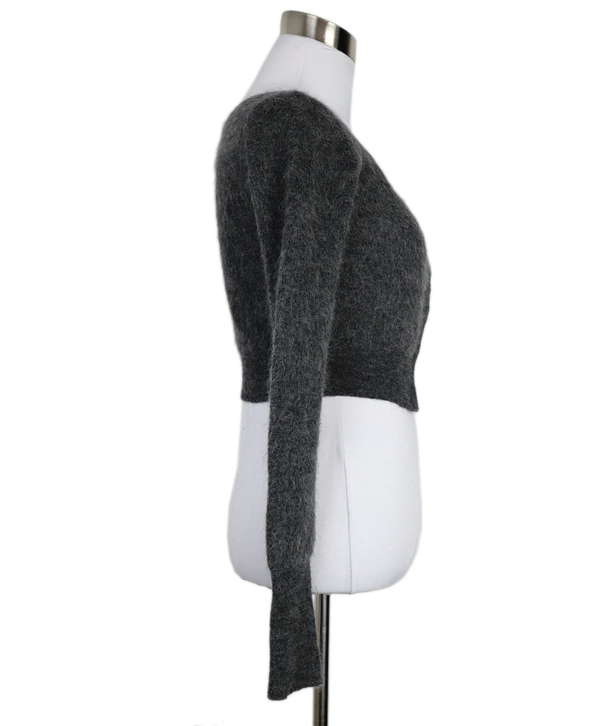 Jacquemus Grey Mohair Cropped Cardigan 1