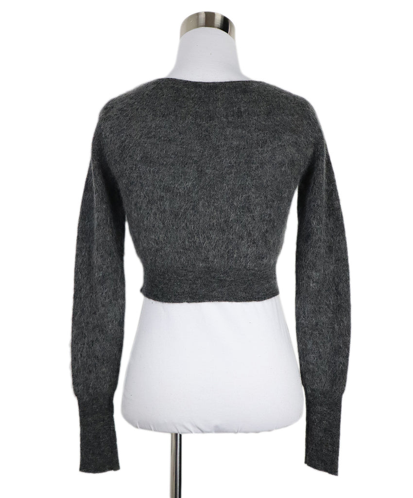 Jacquemus Grey Mohair Cropped Cardigan 2