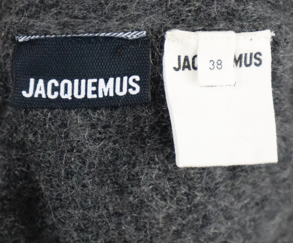 Jacquemus Grey Mohair Cropped Cardigan 3