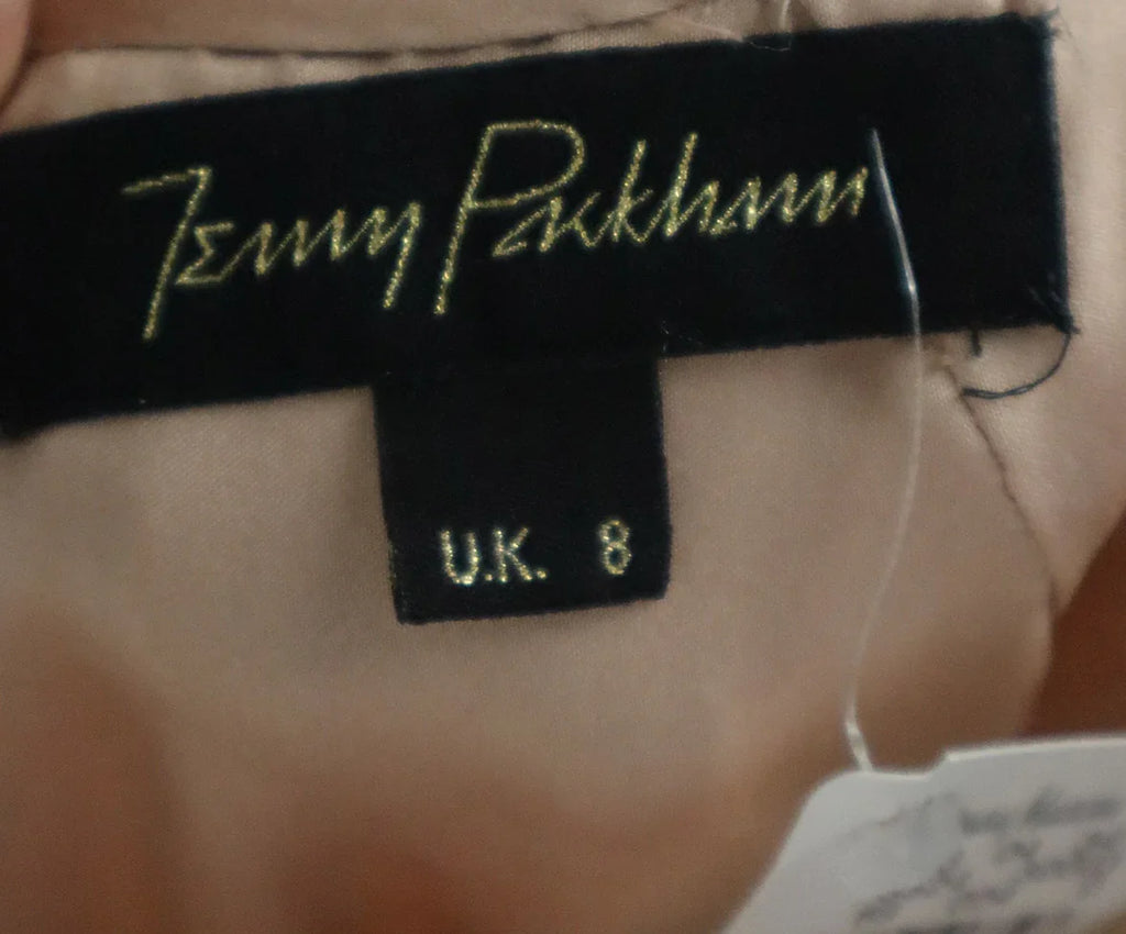 Jenny Packham Nude & Gold Sequin Beaded Gown sz 4 - Michael's Consignment NYC