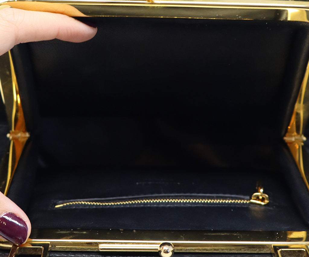 Jil Sander Beige Canvas & Black Leather Handbag 5