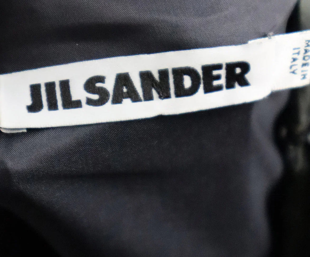 Jil Sander Dark Grey Pleated Dress sz 8 - Michael's Consignment NYC