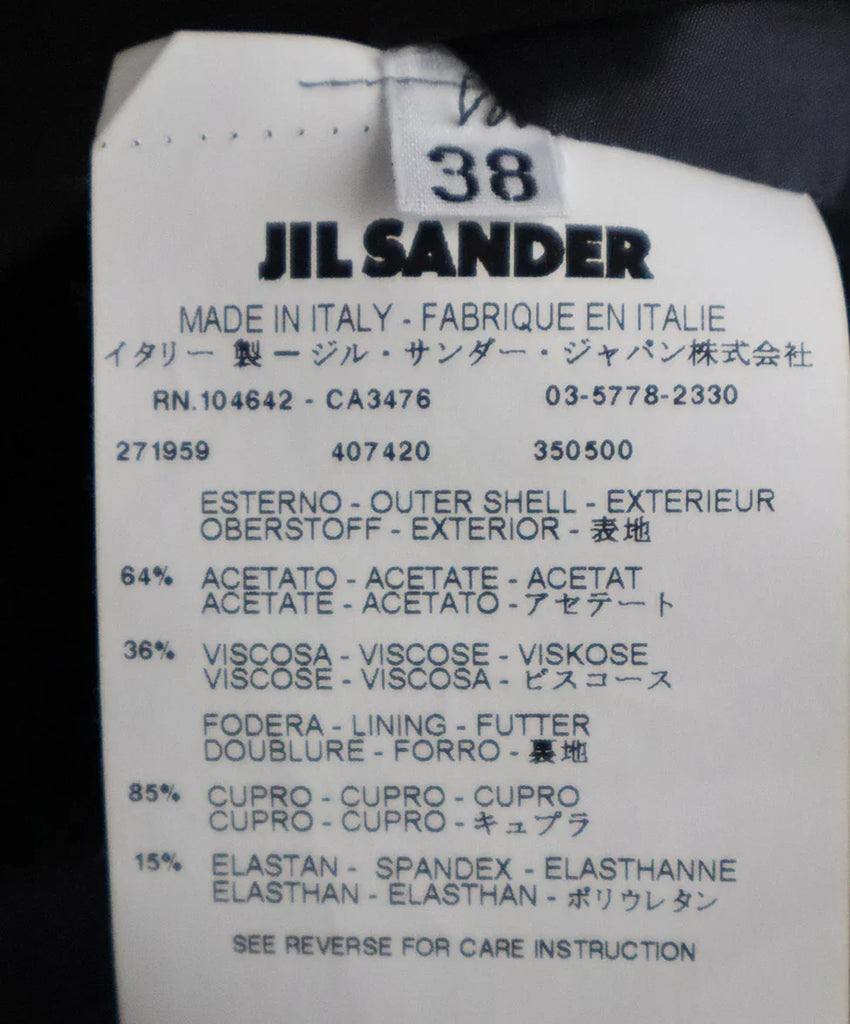 Jil Sander Dark Grey Pleated Dress sz 8 - Michael's Consignment NYC