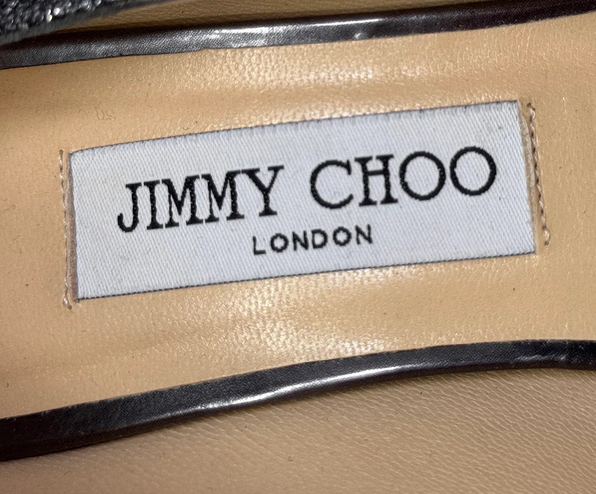 Jimmy Choo Metallic Peep Toe Pump sz37.5 l Michael's Luxury