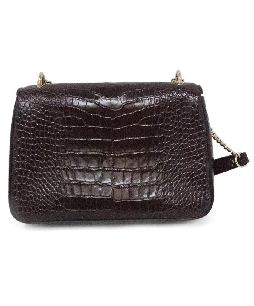 Jimmy Choo Plum Pressed Leather Crossbody - Michael's Consignment NYC