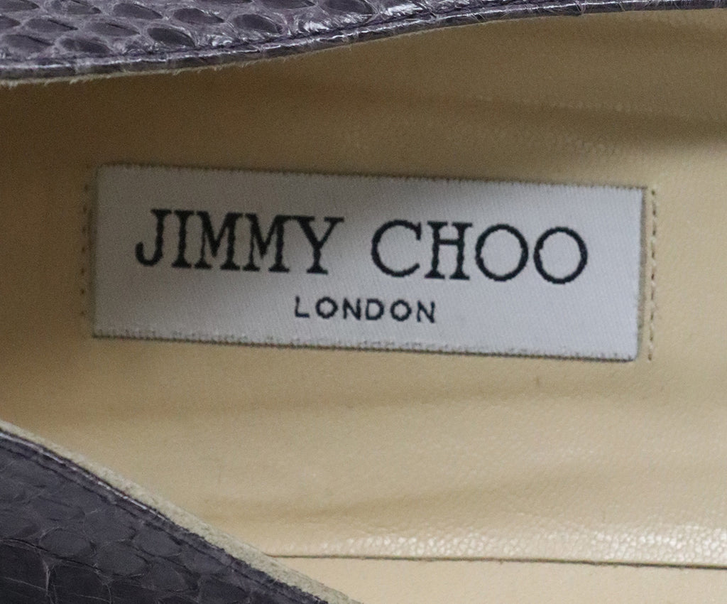 Jimmy Choo Lilac Snake Skin Heels 4