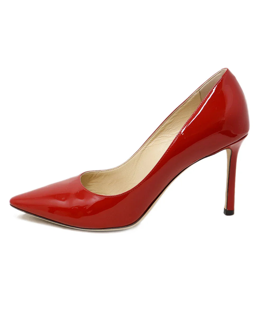 Jimmy Choo Red Patent Leather Heels sz 7.5 l Michael's
