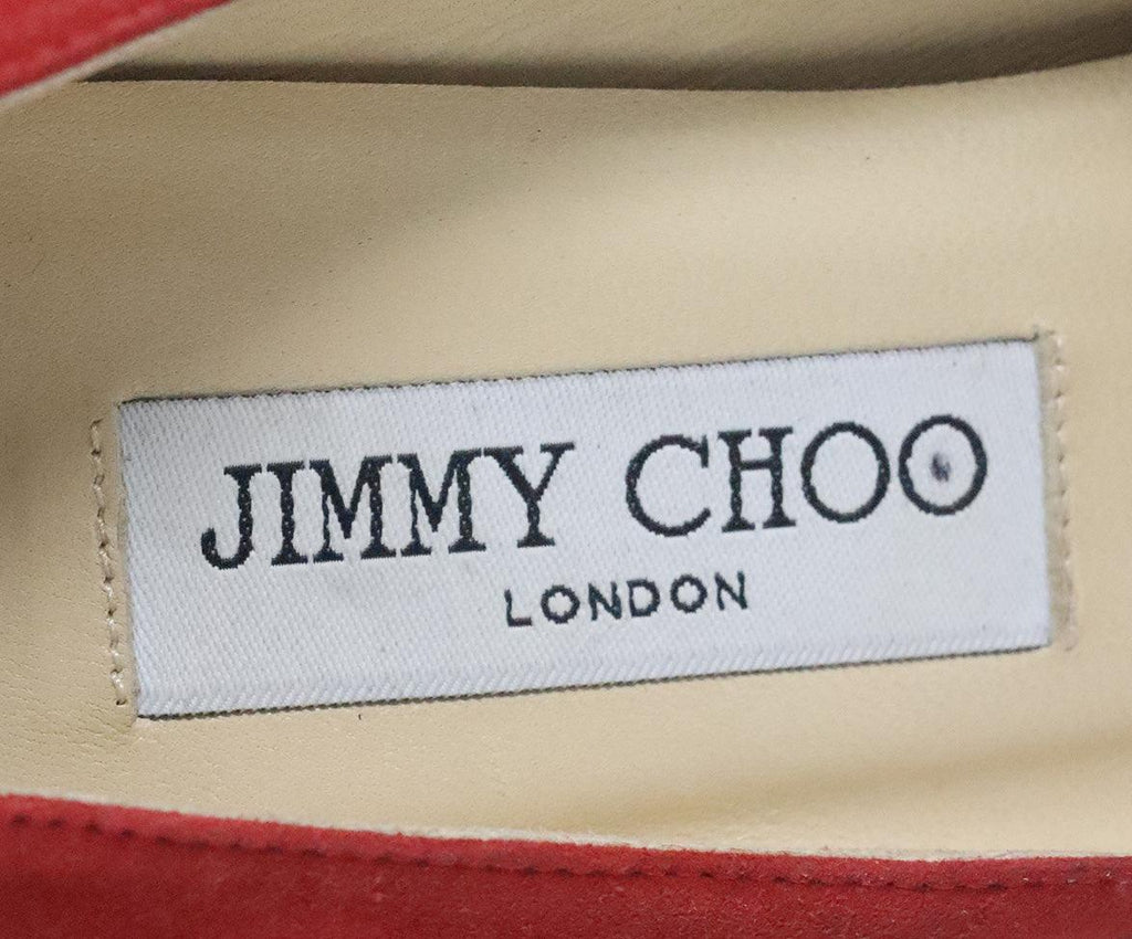 Jimmy Choo Red Suede Heels 6