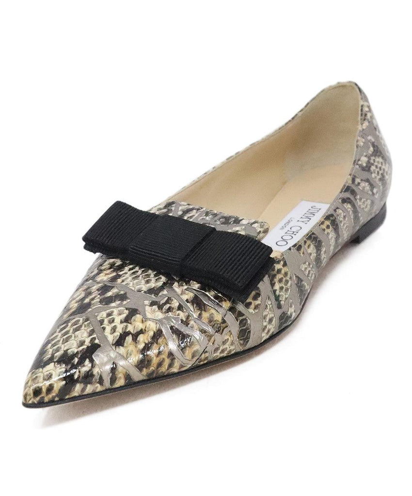 Jimmy Choo Snakeskin Leather Flats sz 7 - Michael's Consignment NYC