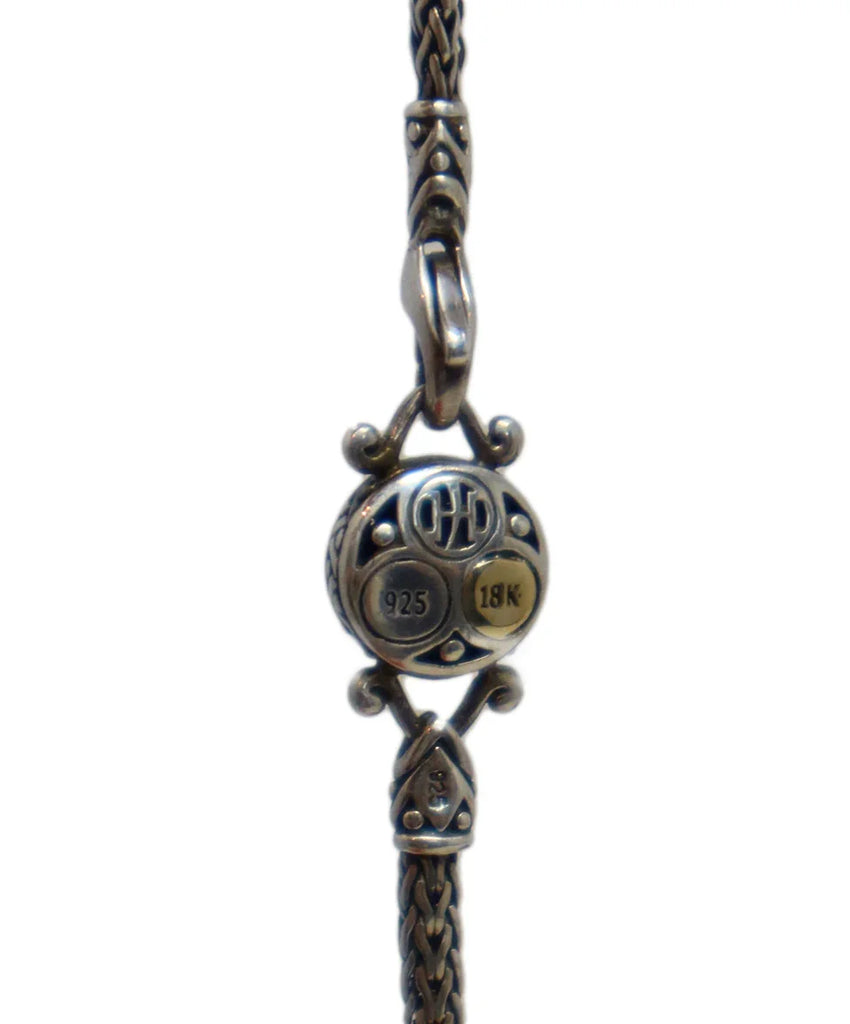 John Hardy Sterling Silver & 18K Gold Stone Necklace - Michael's Consignment NYC