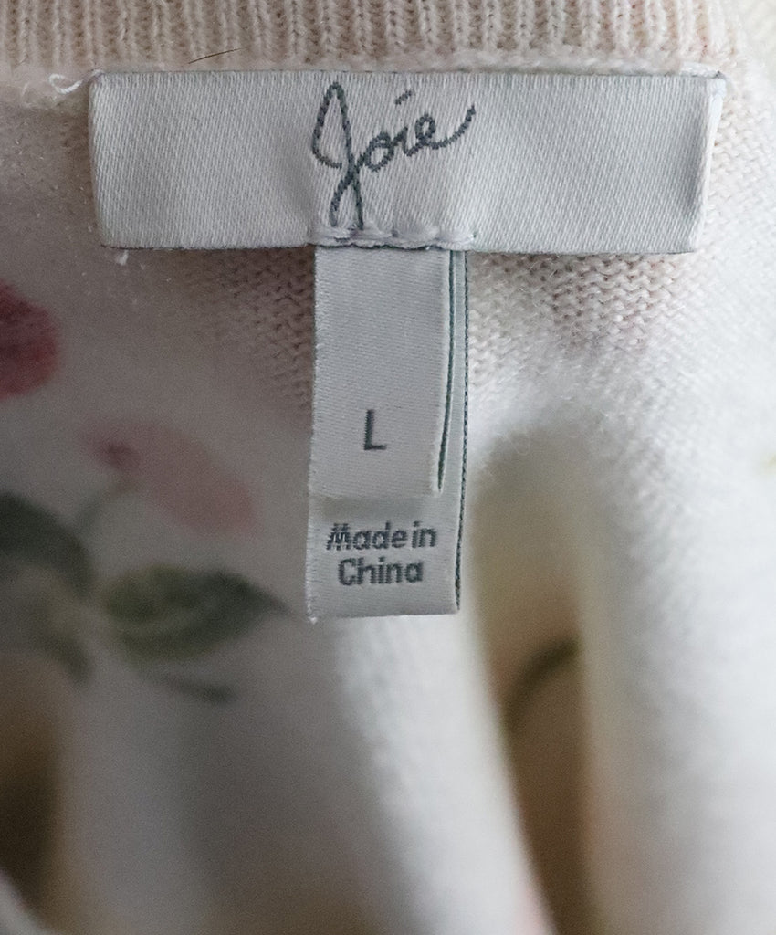 Joie Ivory Cherry Print Cashmere Sweater 3