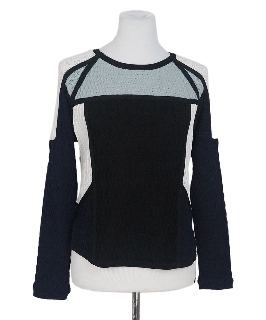 Jonathan Simkhai Blue Black & White Sweater 