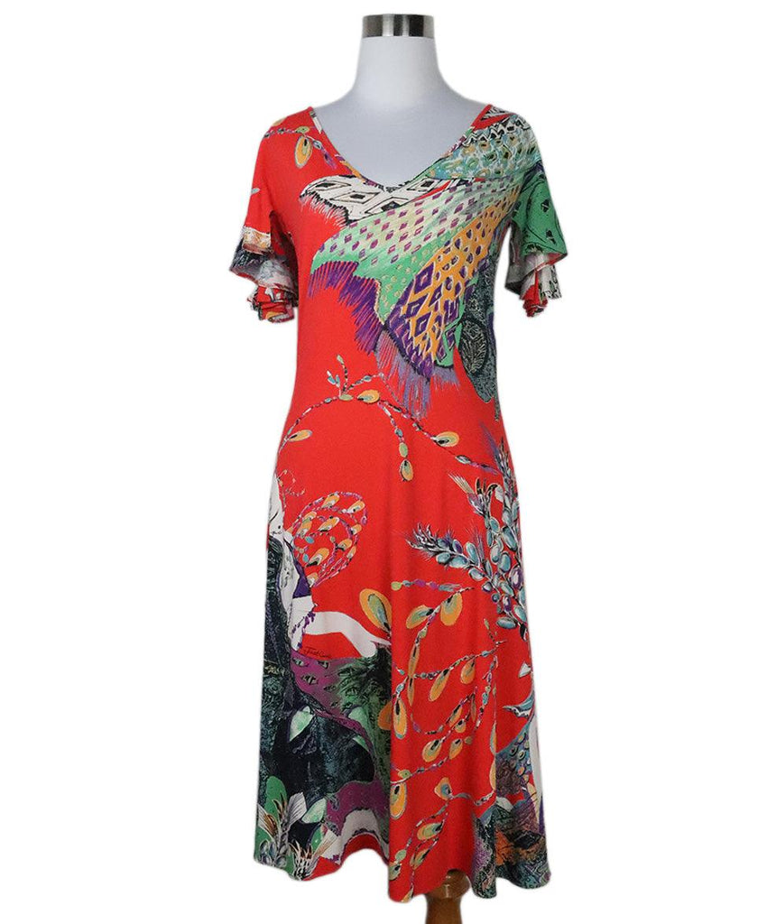 Justcavalli Coral Print Dress 