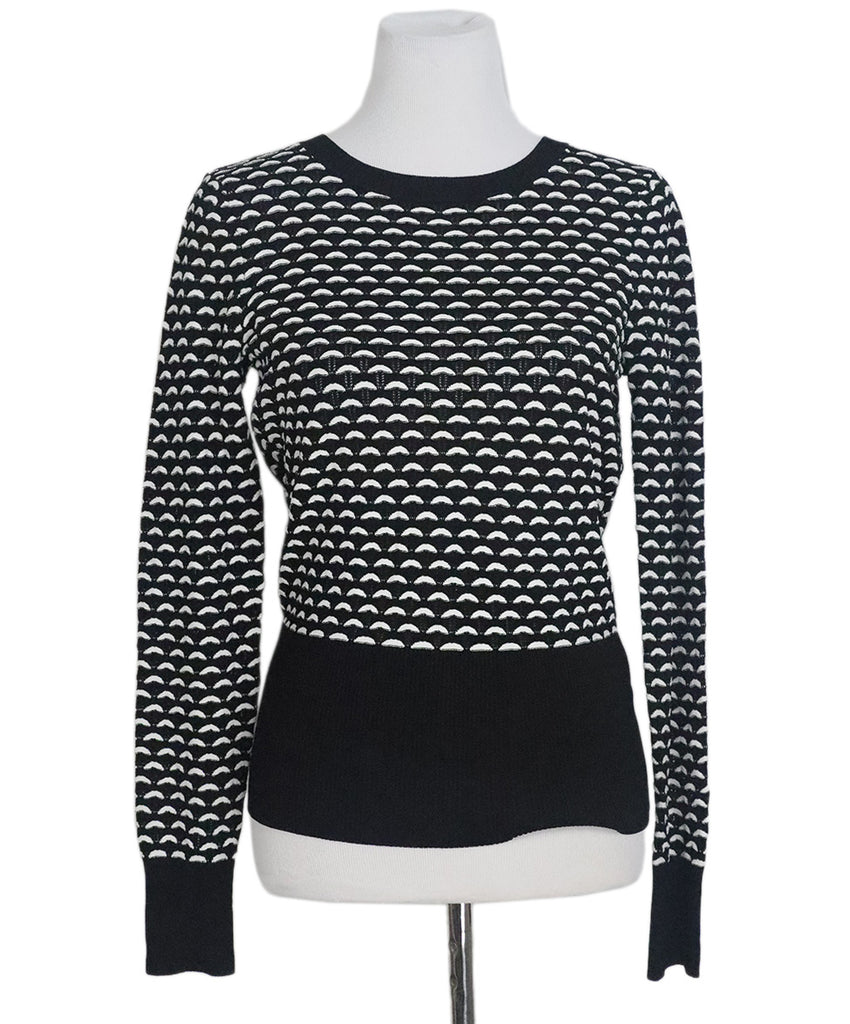 Karen Millen Black & White Knit Sweater 