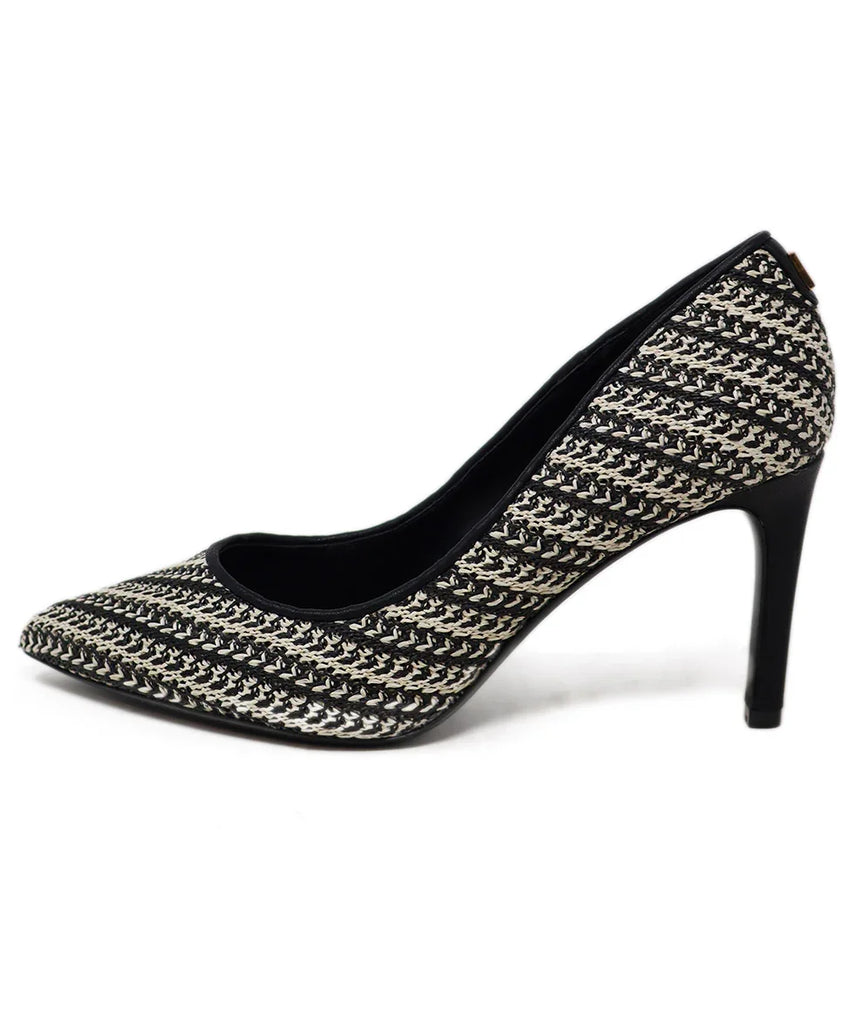 Karl Lagerfeld B&W Woven Heels sz 7.5 - Michael's Consignment NYC