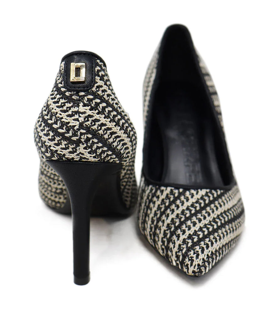Karl Lagerfeld B&W Woven Heels sz 7.5 - Michael's Consignment NYC