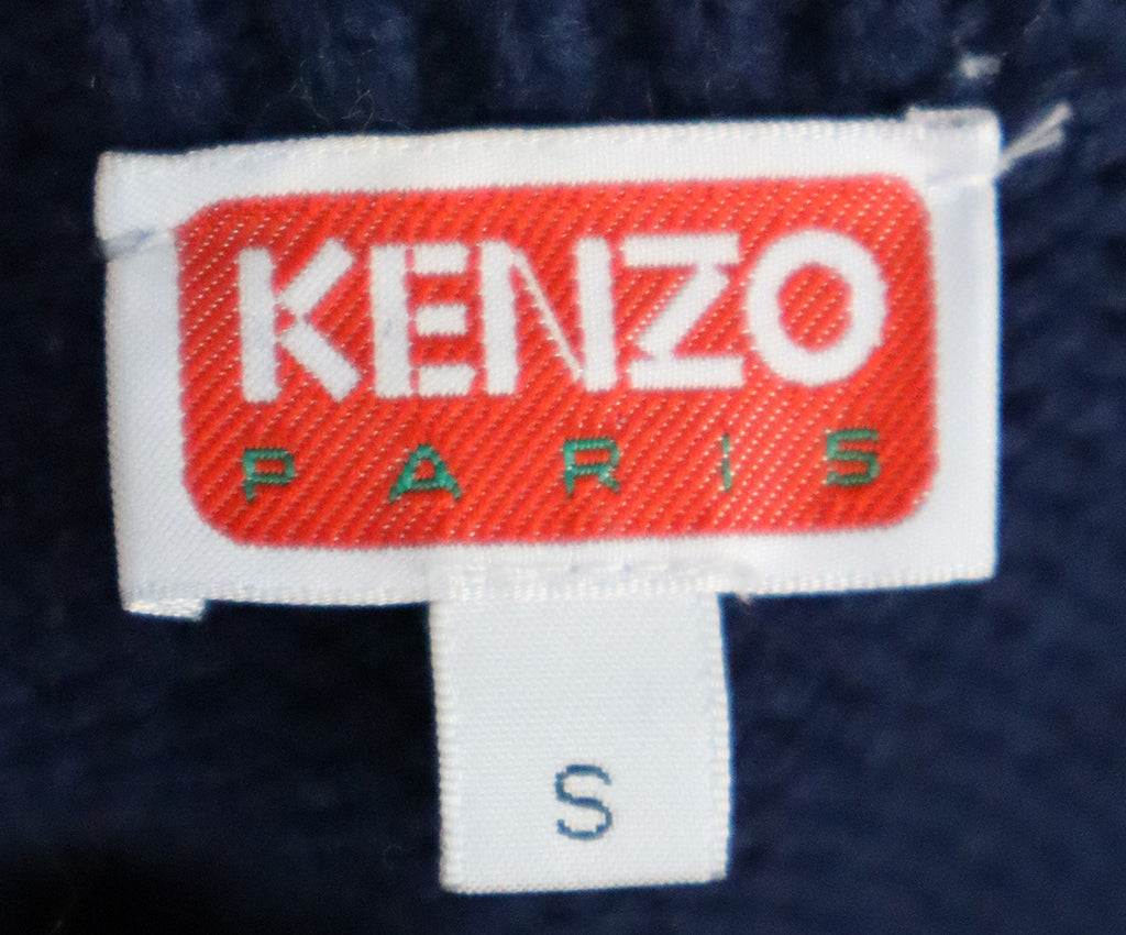 Kenzo Navy & Red Floral Knit Sweater 3