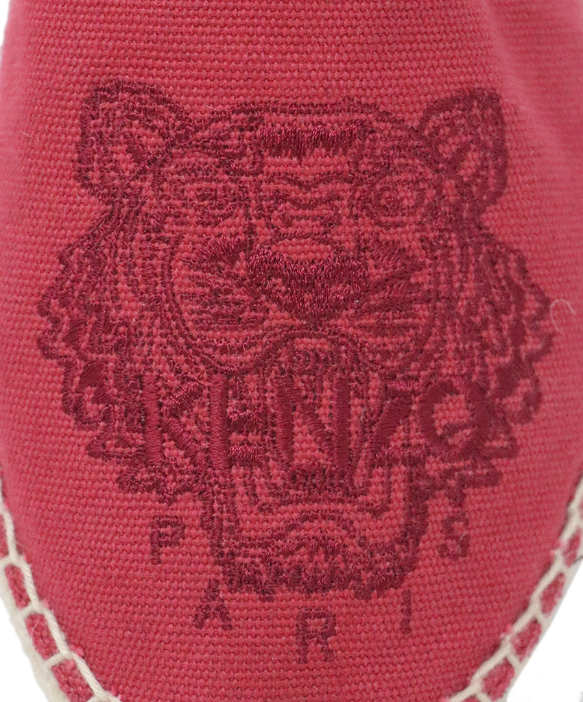 Kenzo Red Canvas Espadrilles 5