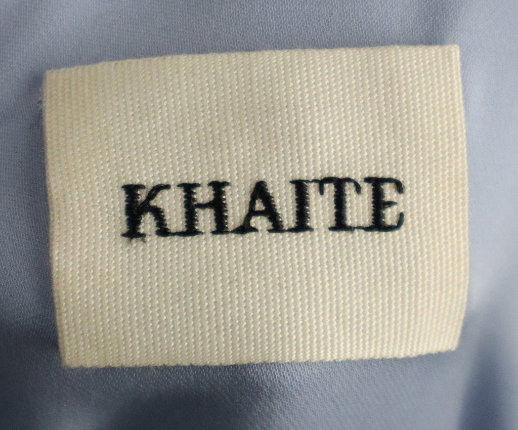 Khaite Long Periwinkle Pleated Silk Dress 3