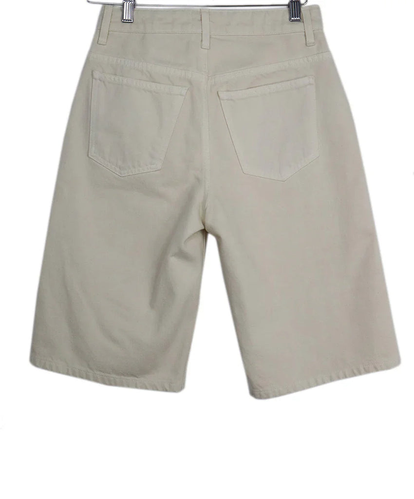 Khaite Cream Denim Long Shorts sz 4 - Michael's Consignment NYC