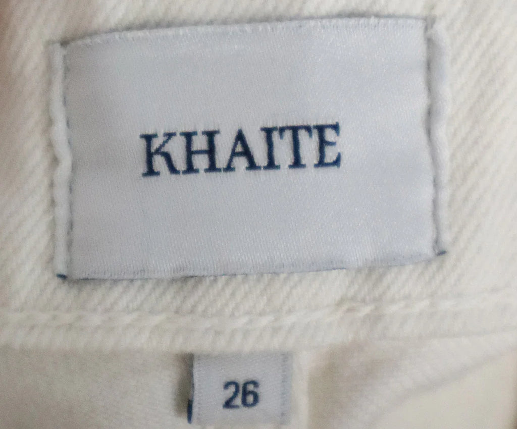 Khaite Cream Denim Long Shorts sz 4 - Michael's Consignment NYC