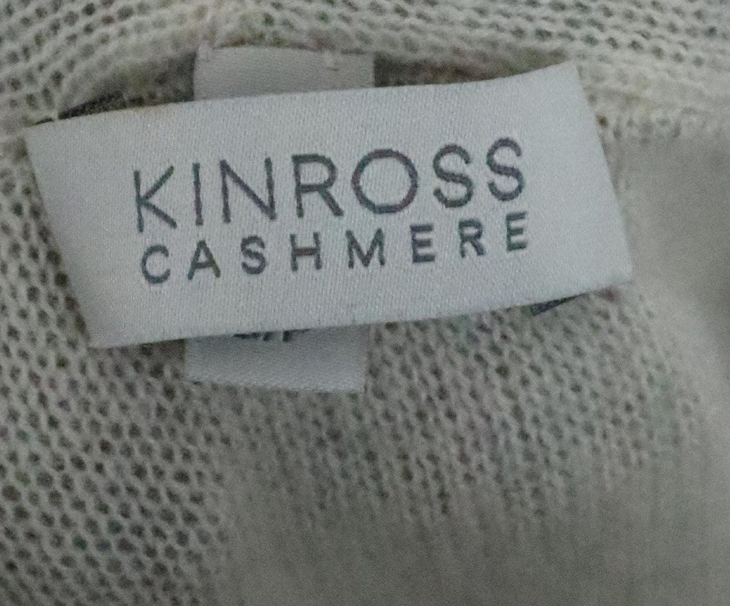 Kinross Ivory & Taupe Reversible Cashmere Cardigan sz 6 - Michael's Consignment NYC