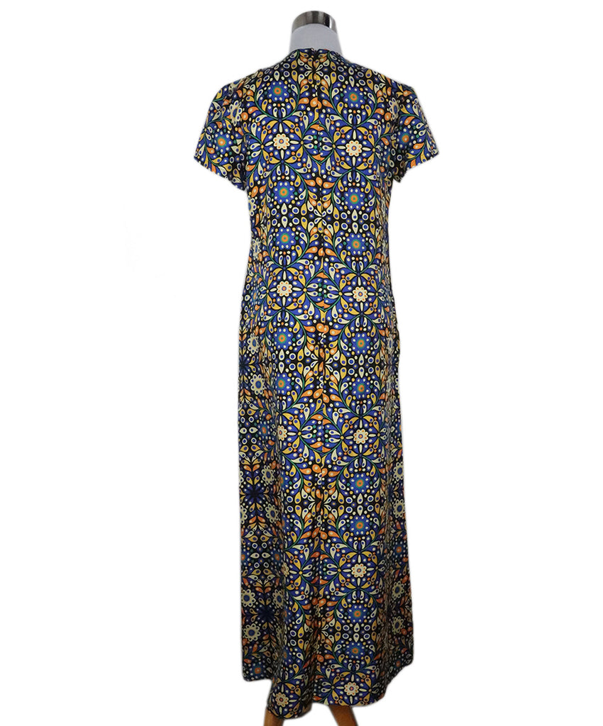 La DoubleJ Blue & Yellow Print Silk Dress 2