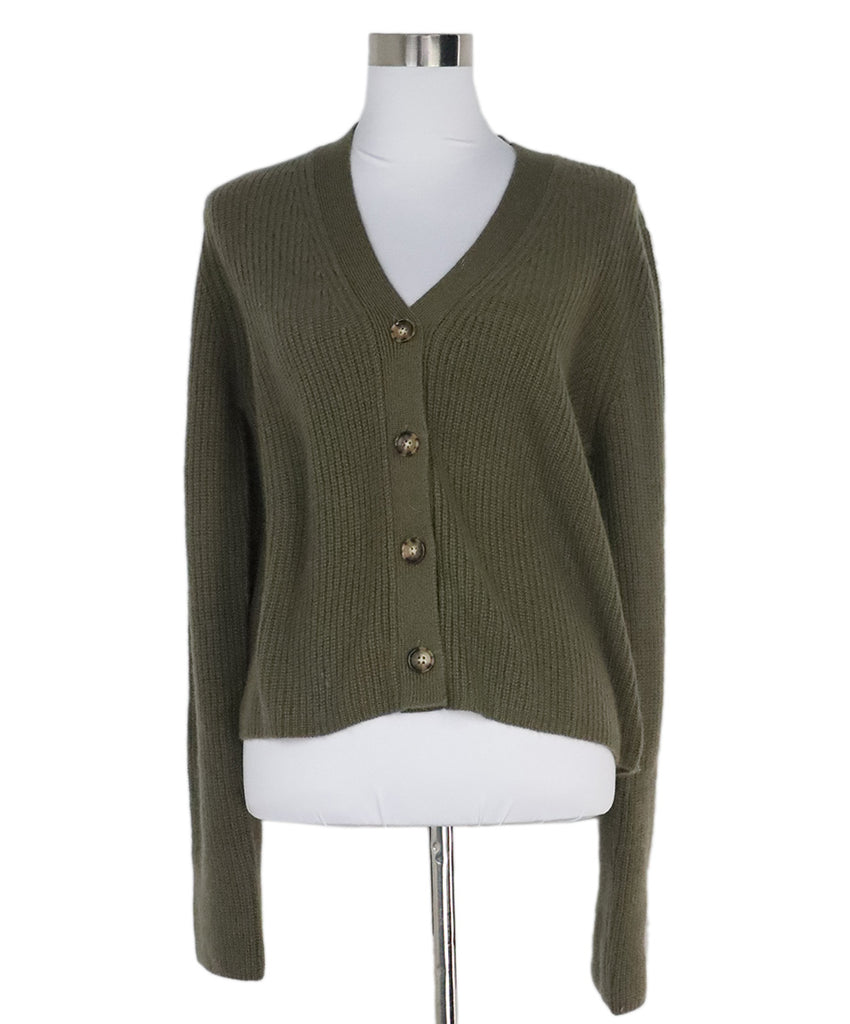La Ligne Green Olive Cashmere Sweater 