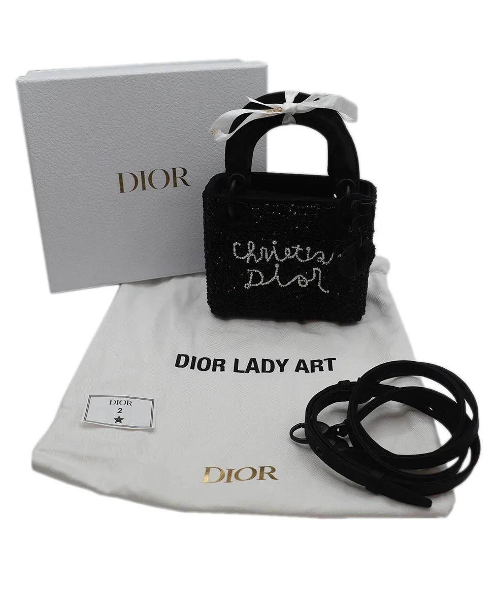 Mini Dior Black Beaded Handbag l Michael's Luxury Consignment