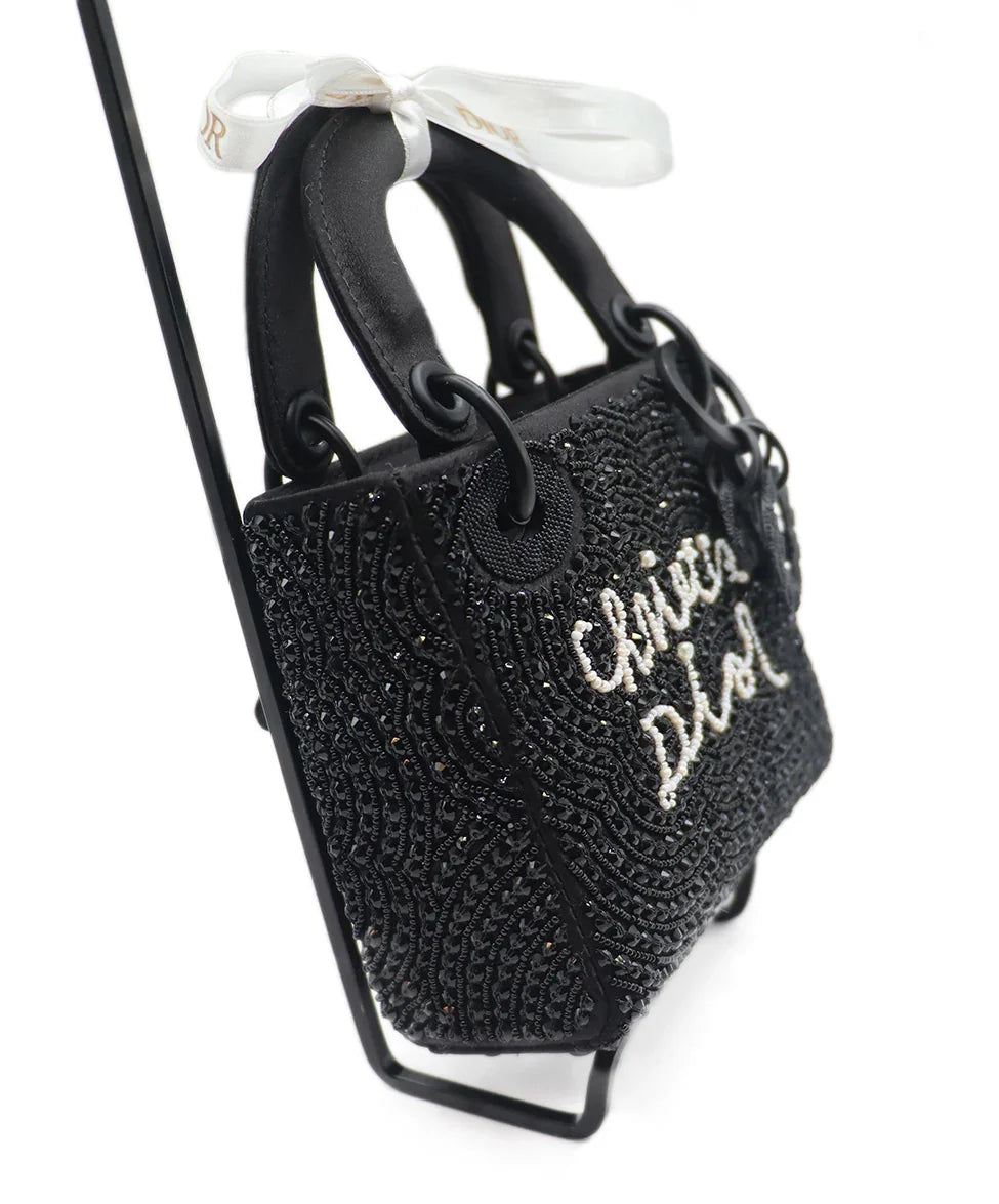 Mini Dior Black Beaded Handbag l Michael's Luxury Consignment