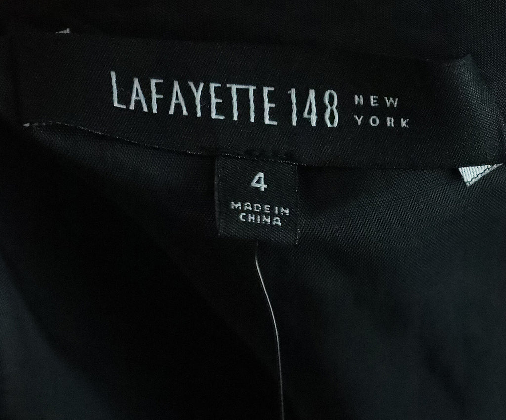 Lafayette Black & Blue Wool Dress 3